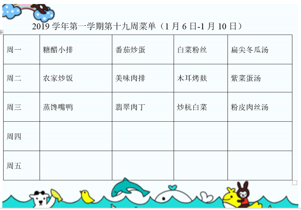 2019学年第一学期第19周菜单.png